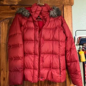 Red Columbia coat